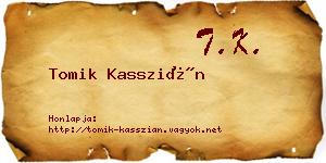 Tomik Kasszián névjegykártya
